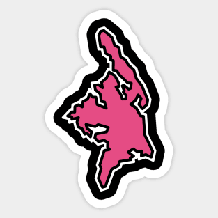 Cortes Island Simple Silhouette - Dusty Rose - Soft Pink - Bright and Bold - Cortes Island Sticker